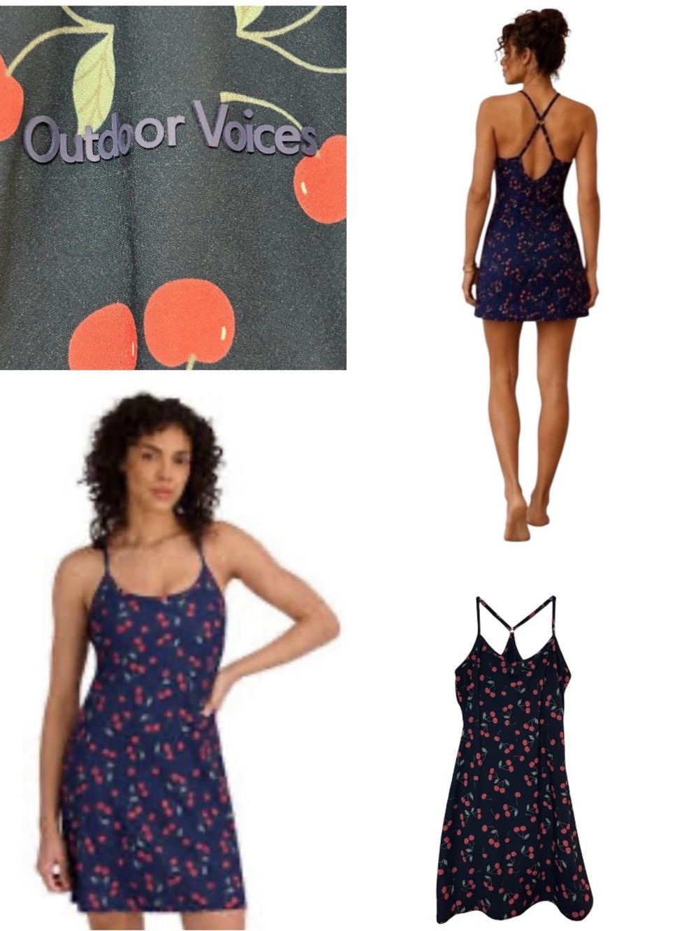 Outdoor Voices Navy Cherry Athletic Dress